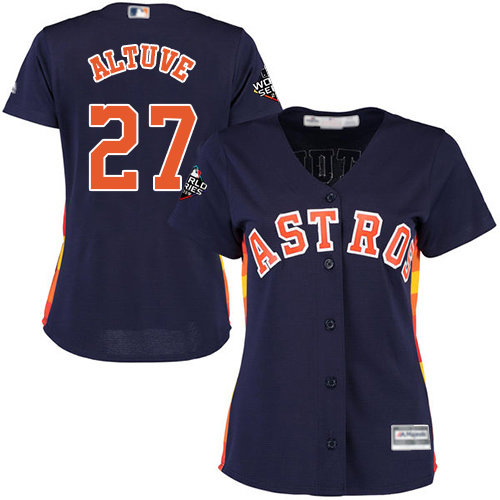 Astros 2 Alex Bregman Navy Blue Alternate 2019 World Series Bound