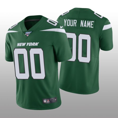 New York Jets Custom Black Green Vapor Limited City Edition NFL Jersey