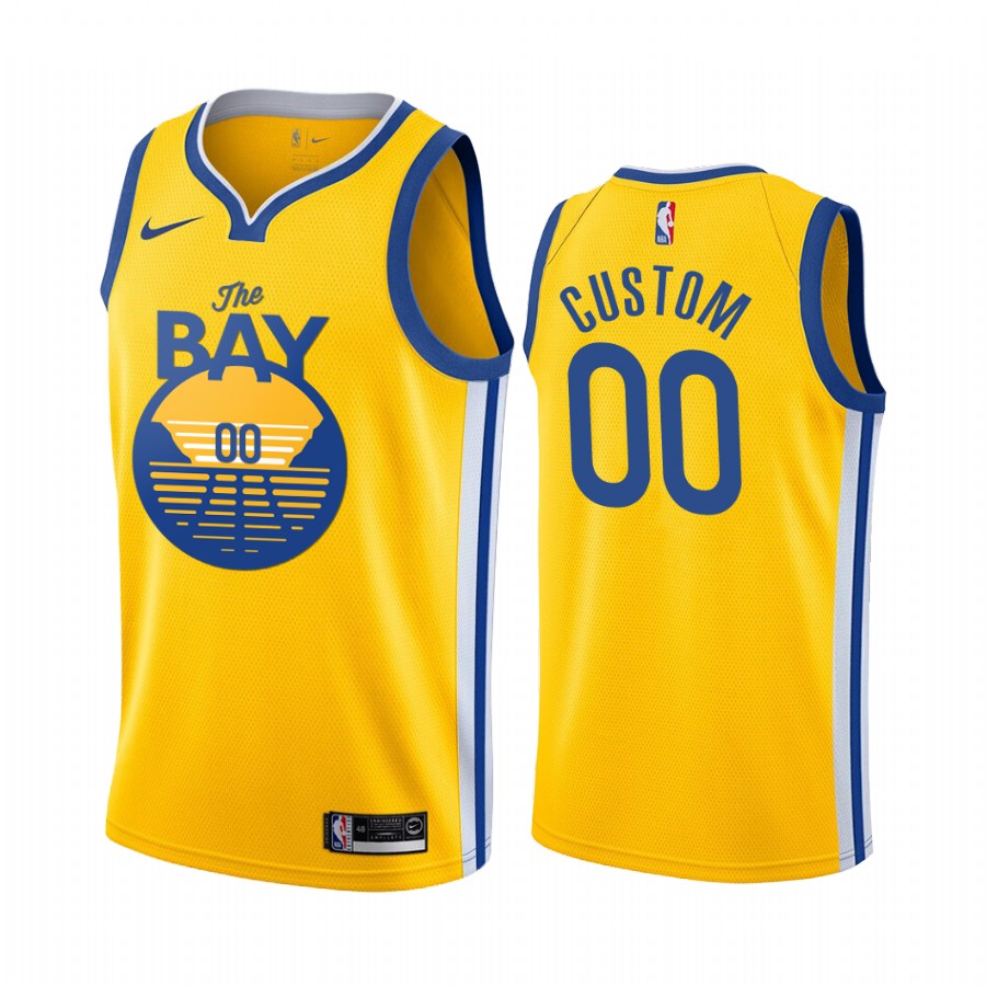 Yellow The Bay City Edition NBA Jersey 