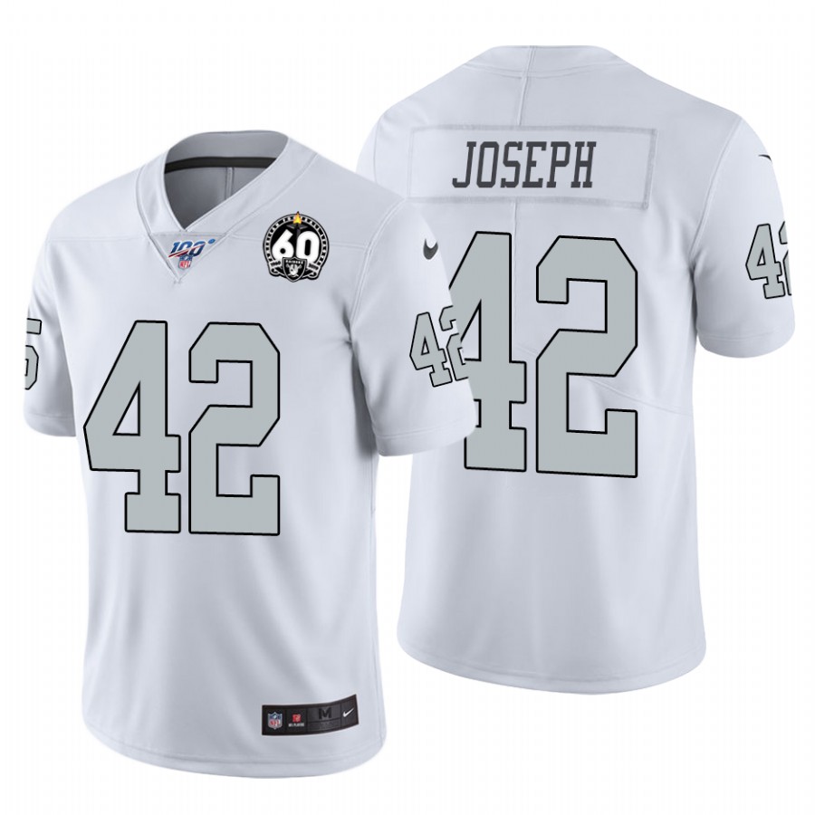 Nike Raiders #28 Josh Jacobs White 60th Anniversary Patch Men's Stitched  NFL 100 Limited Color Rush Jersey on sale,for Cheap,wholesale from China