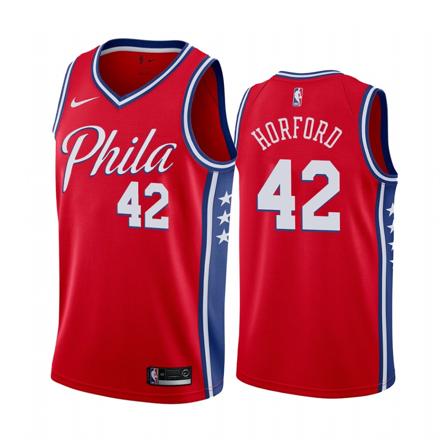 Nike 76ers #42 Al Horford Red 2019-20 Statement Edition ...