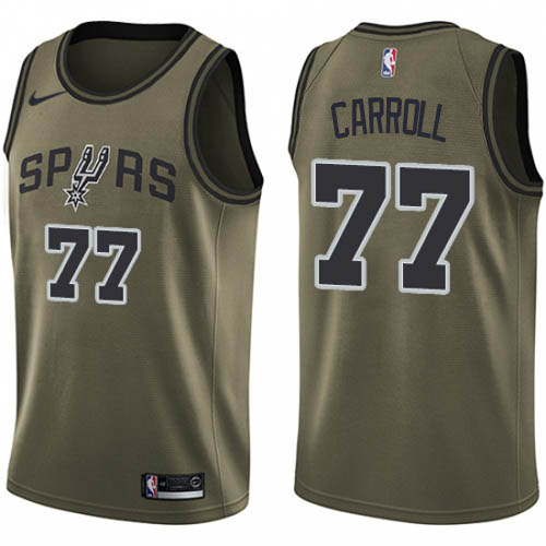 Nike Spurs #77 DeMarre Carroll Green NBA Swingman Salute to Service ...