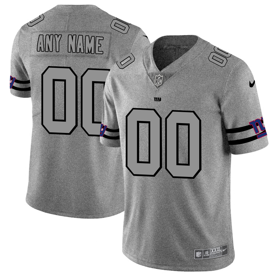 Men's New York Giants Custom Royal Vapor Limited 100th Season Jersey on