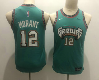 Kids Memphis Grizzlies Ja Morant #12 Nike Green Swingman 