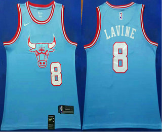 Chicago Bulls LAVINE #8 Blue NBA Jersey - Kitsociety