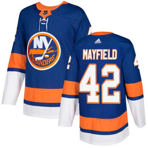 Youth New York Islanders 42 Scott Mayfield Reebok White Away Authentic