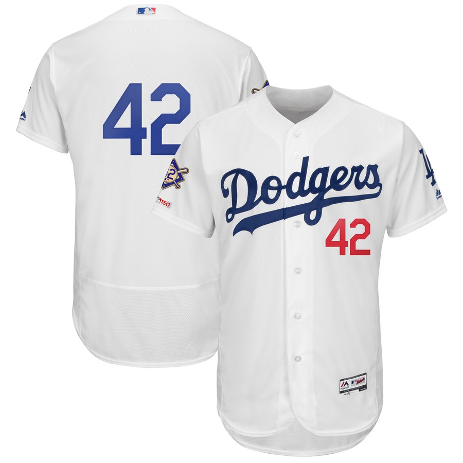 Men's Los Angeles Dodgers 42 Jackie Robinson White 2019 Jackie