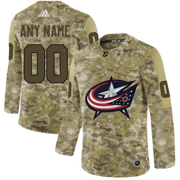 Columbus Blue Jackets adidas Military Appreciation Team Authentic Custom  Practice Jersey - Camo