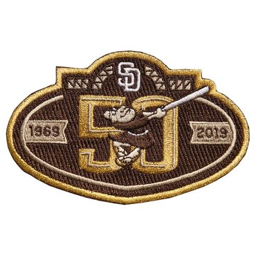 MLB San Diego Padres 50th anniversary Brown Patch on sale,for