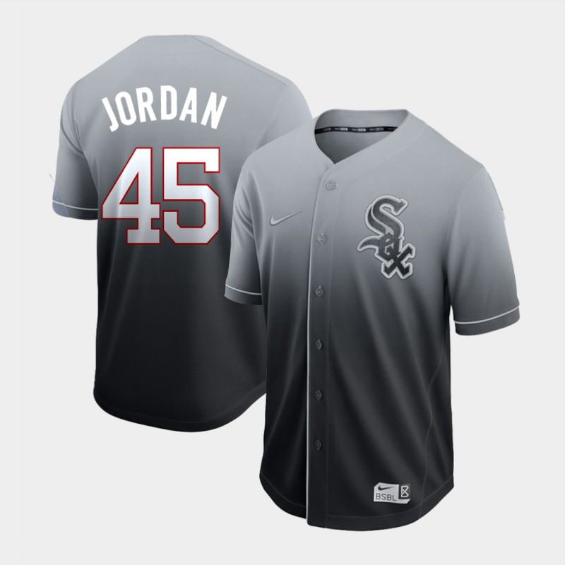 Men's Chicago White Sox 45 Michael Jordan White Cool Base Jersey on