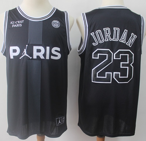 PSG Michael Jordan Black Basketball Jerseys - Kitsociety