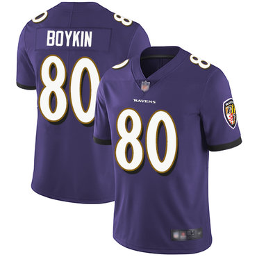 Nike Baltimore Ravens No80 Miles Boykin Purple Team Color Youth Stitched NFL Vapor Untouchable Limited Jersey