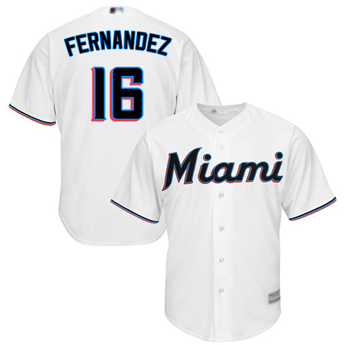 Marlins #16 Jose Fernandez White Cool Base Stitched Youth Baseball Jersey  on sale,for Cheap,wholesale from China