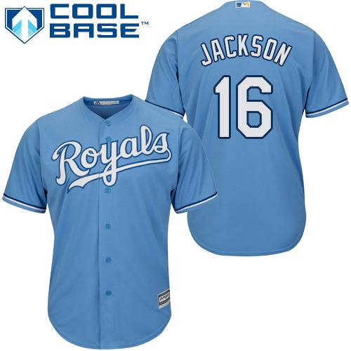 Royals #16 Bo Jackson Light Blue Cool Base Stitched Youth Baseball