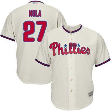 Phillies #27 Aaron Nola Cream Cool Base Stitched Youth Baseball Jersey on  sale,for Cheap,wholesale from China