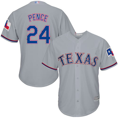 Rangers 24 Hunter Pence Blue Cool Base Stitched Youth Baseball Jersey