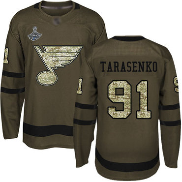 Women's Fanatics Vladimir Tarasenko Royal Jersey 2019 Stanley Cup  Patch