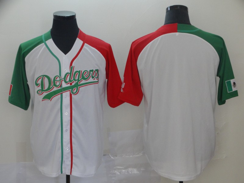 dodgers jersey white and green