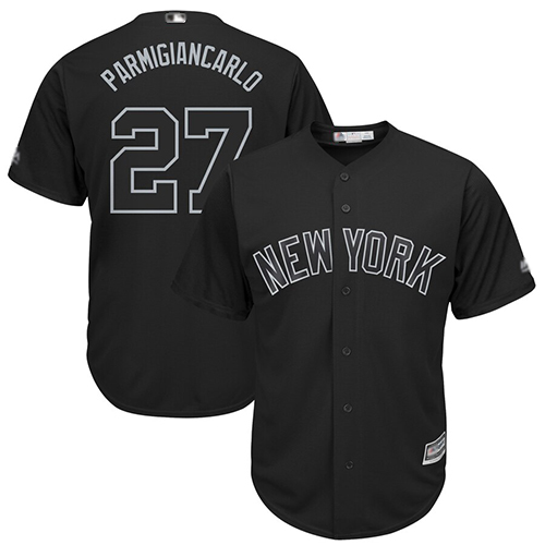 Yankees #27 Giancarlo Stanton Black Parmigiancarlo Players Weekend