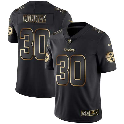 Nike Steelers 55 Devin Bush Black Gold Vapor Untouchable Limited Jersey