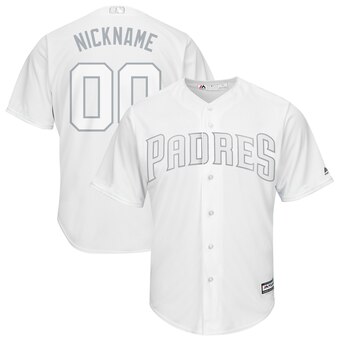 Men's San Diego Padres Majestic White 2017 Cool Base Custom Baseball Jersey