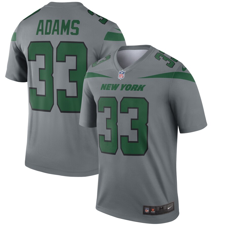 Nike New York Jets 33 Jamal Adams Gray 