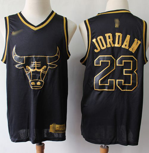 Nike Bulls #23 Michael Jordan Black 