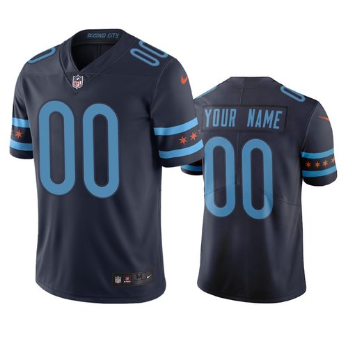 Chicago Bears Custom Navy Vapor Limited City Edition NFL Jersey on sale
