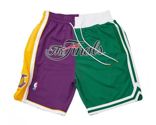 2008 NBA Finals Lakers x Celtics Shorts (Purple-Green ...