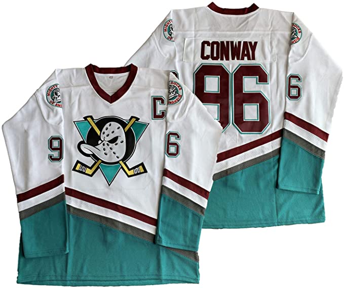 Charlie Conway 96 Men's Movie Ice Hockey Embroidered Jersey Black L 