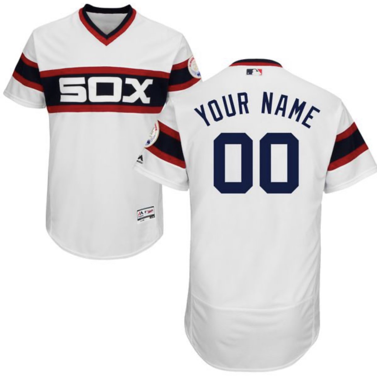 Mens Chicago White Sox White Pullover Customized Flexbase Majestic