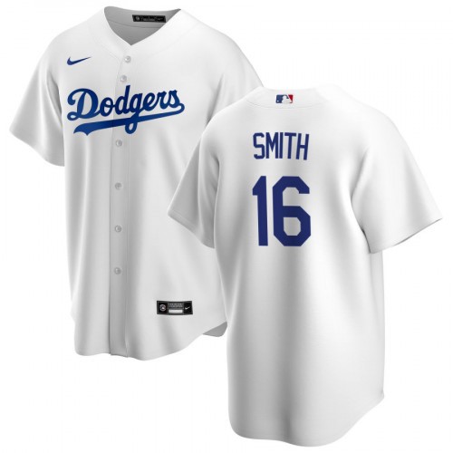 Men's Los Angeles Dodgers 16 Will Smith Blue Home Baseball Jersey on