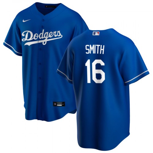 Men's Los Angeles Dodgers 16 Will Smith Blue Home Baseball Jersey on