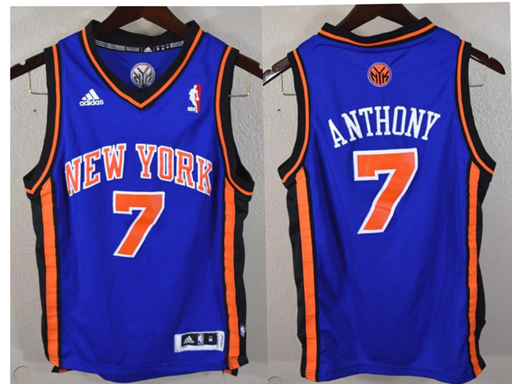 Men's New York Knicks Carmelo Anthony #7 Nike Black 2020/21