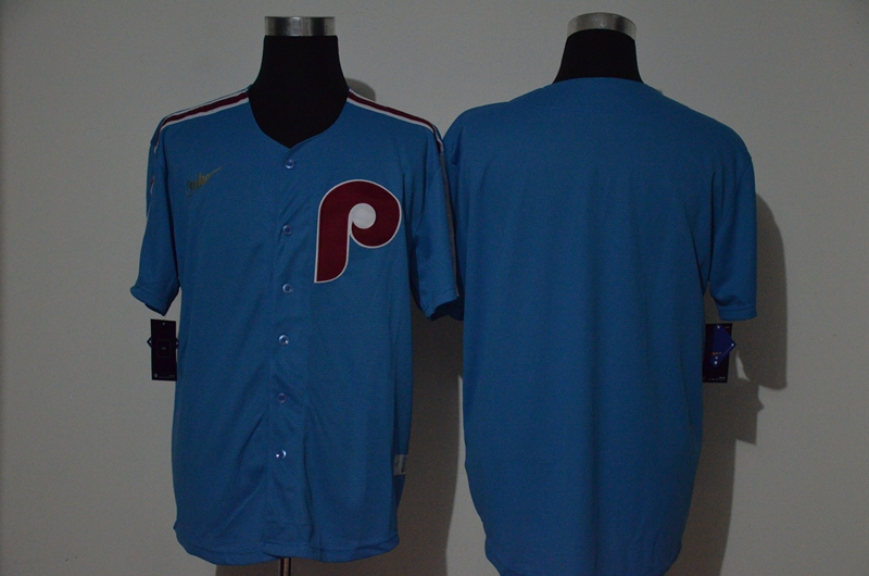 Men's Majestic Light Blue Philadelphia Phillies Cooperstown Cool