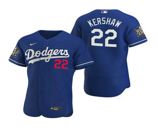 dodgers angeles los jersey clayton kershaw flex authentic nike royal series