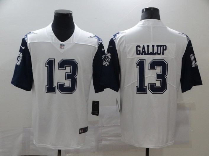 Men's Dallas Cowboys #13 Michael Gallup White 2016 Color Rush Stitched ...