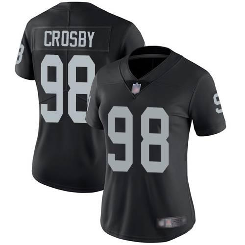 Oakland Raiders #98 Maxx Crosby Women's Silver Limited Inverted Legend