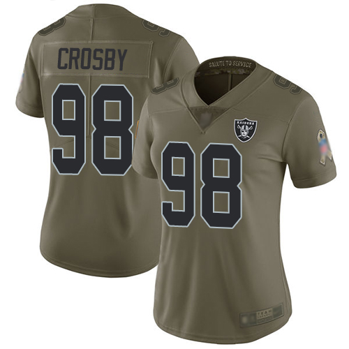 Oakland Raiders #98 Maxx Crosby Women's Silver Limited Inverted Legend