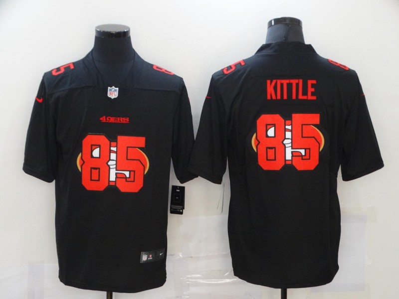 black and red 49er jersey