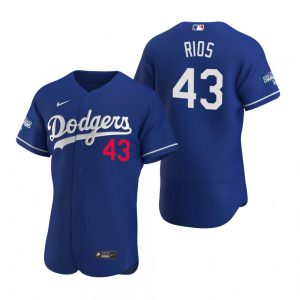 Los Angeles Dodgers #43 Edwin Rios White 2020 World Series Champions Jersey  on sale,for Cheap,wholesale from China