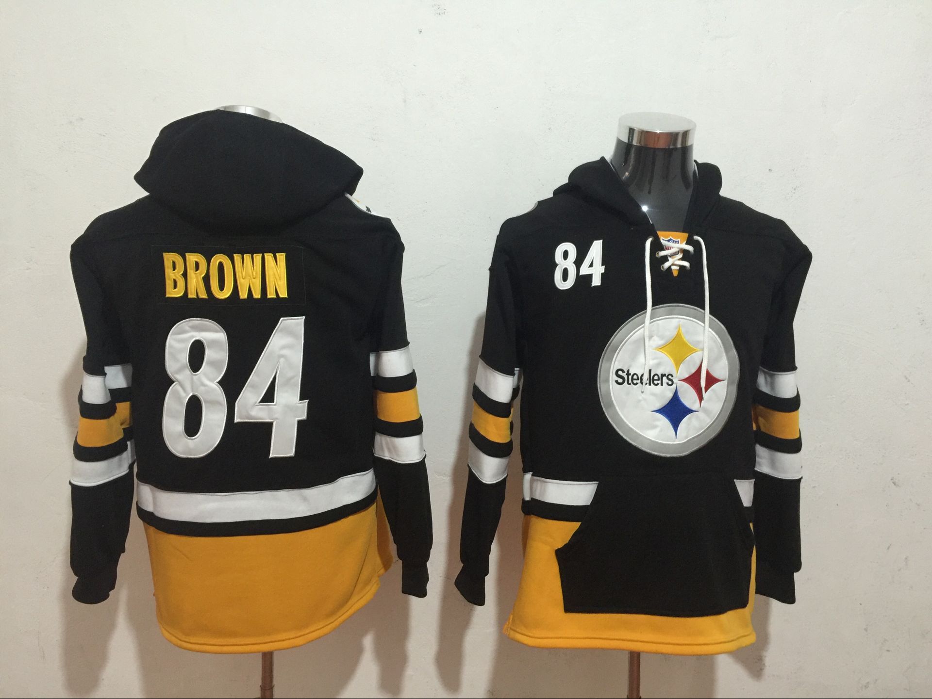 الورق المائي Men's Pittsburgh Steelers #11 Chase Claypool Black Ageless Must-Have Lace-Up Pullover Hoodie كوريك