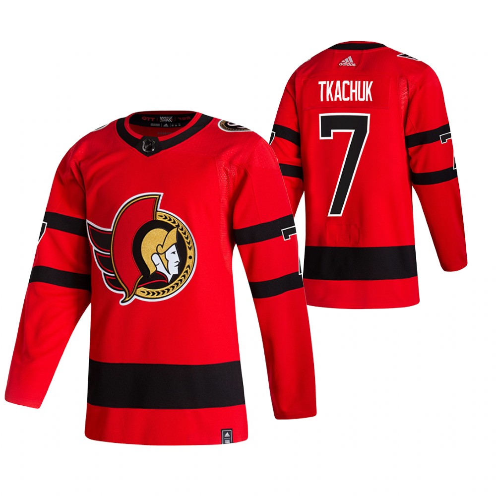 Ottawa Senators #7 Brady Tkachuk Red Men's Adidas 2020-21 ...