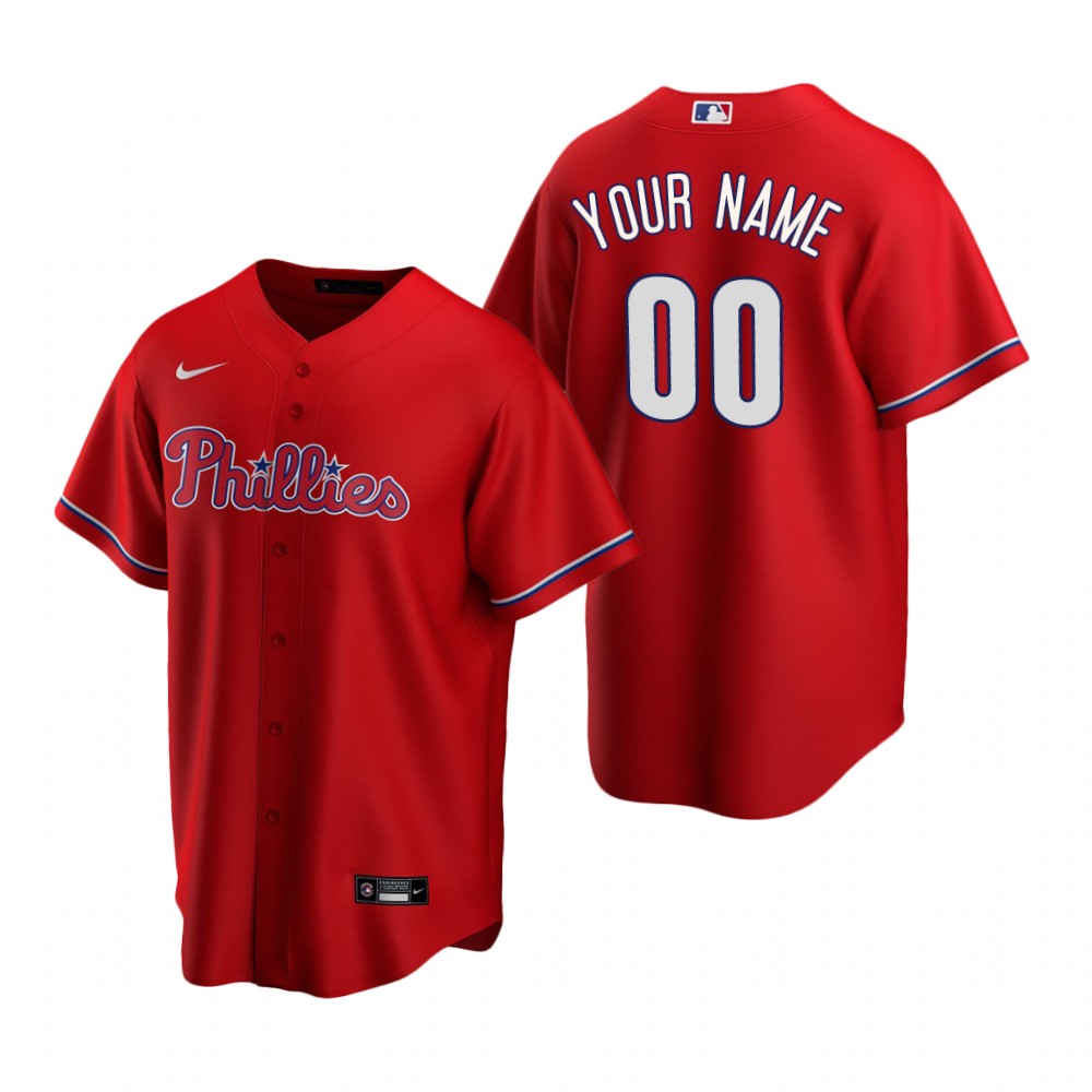 Nike Women's Replica Philadelphia Phillies Red Blank Cool Base