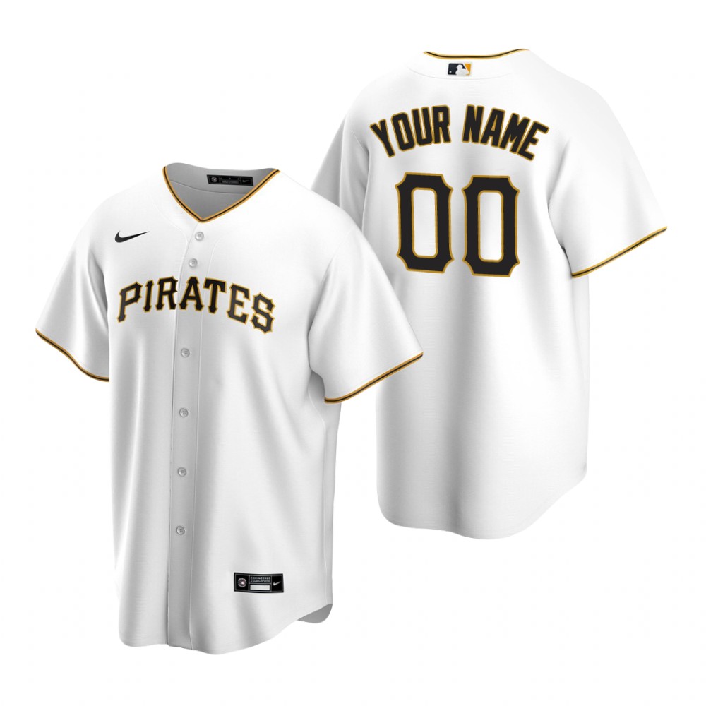 Men's Pittsburgh Pirates Custom Nike White 2020 Stitched MLB Flex Base