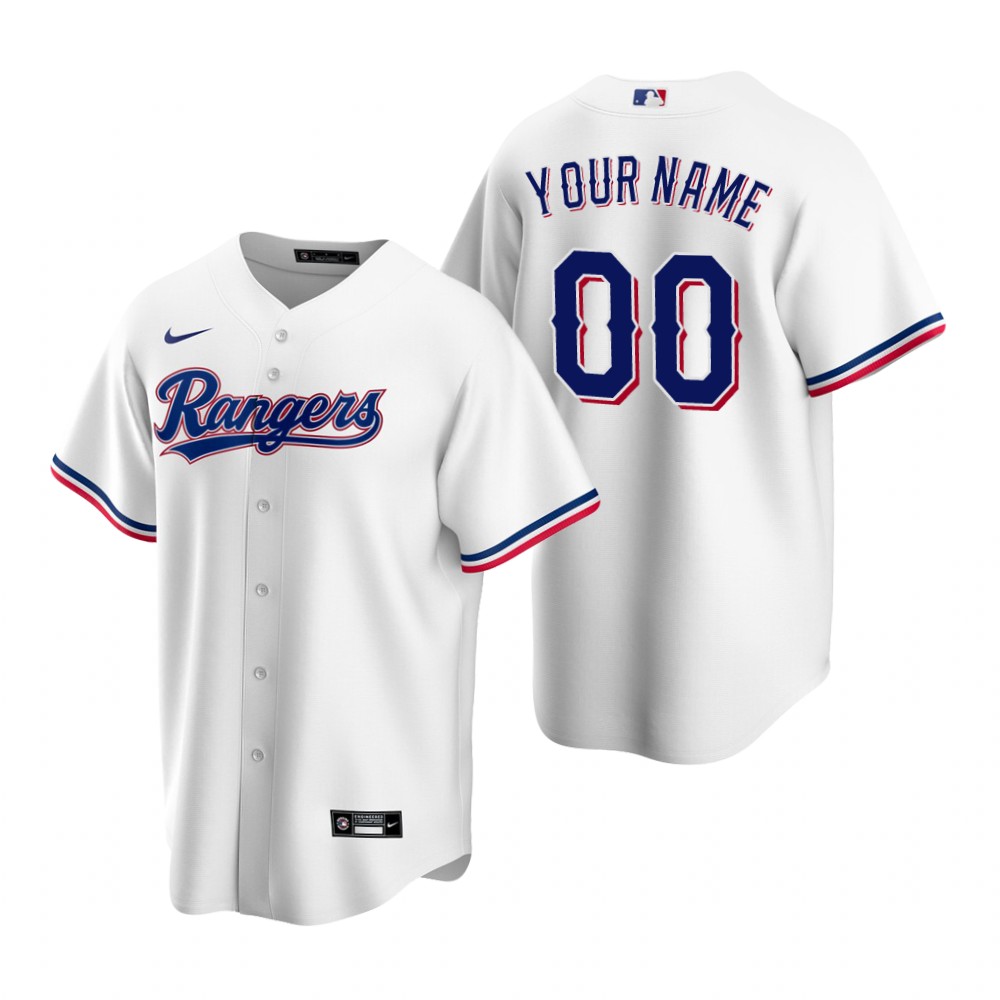 Men's Texas Rangers Custom Nike Scarlet Stitched MLB Flex Base Jersey