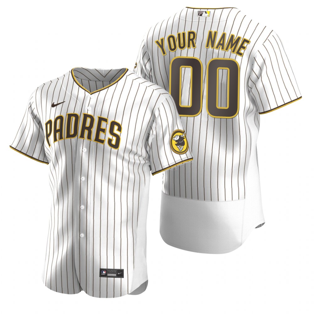 Men's San Diego Padres Custom Nike White Brown Stitched MLB Flex Base Jersey  on sale,for Cheap,wholesale from China