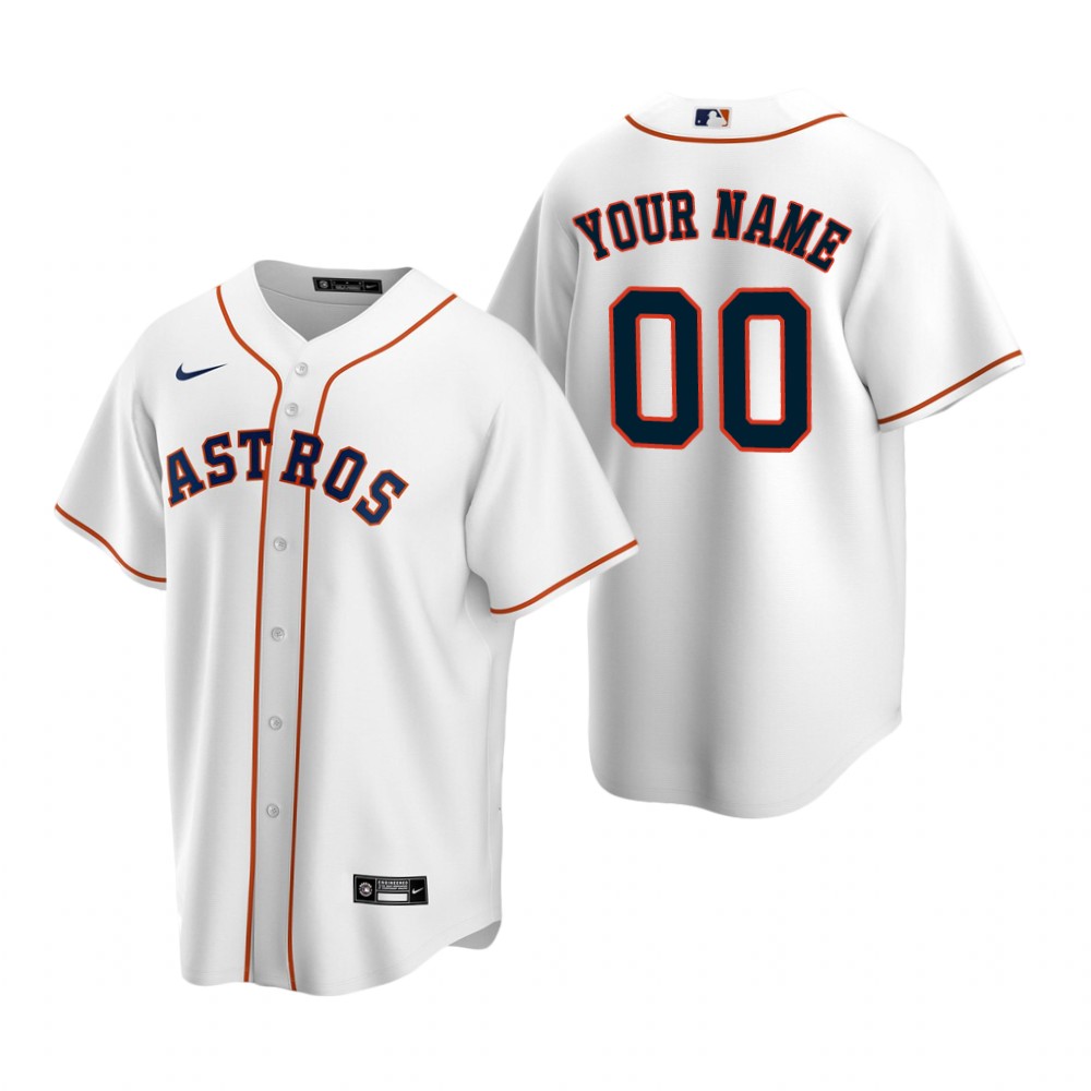 Men's Houston Astros Custom Nike Orange Stitched MLB Cool Base Jersey