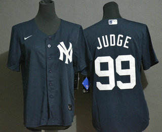 Youth New York Yankees #99 Aaron Judge Navy Blue White Number