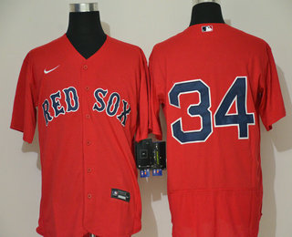 Men's Boston Red Sox #34 David Ortiz Red With No Name Stitched MLB Flex Base Nike Jersey on sale 